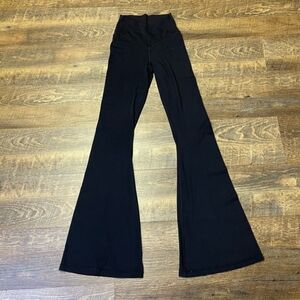 AERIE Real Me Flare Leggings Crossover Black Hi Rise Women's Small